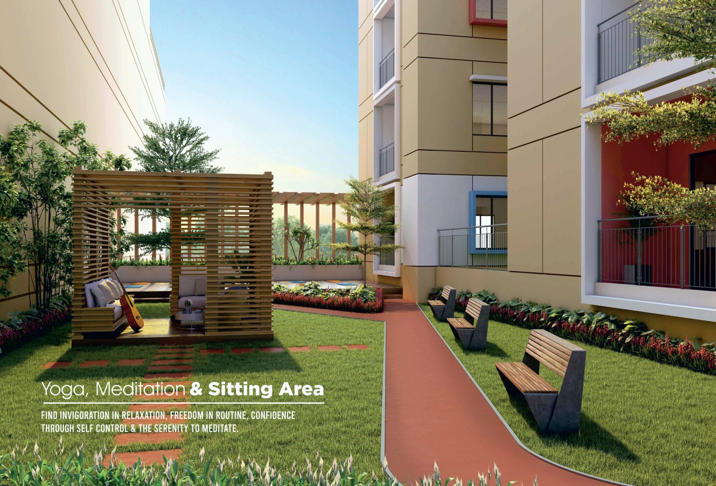 Yoga, meditation and sitting area at The Crest